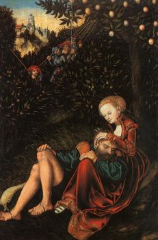 Lucas The Elder Cranach : Samson and Delilah